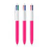 Stylo Bille 4 Couleurs Personnalisé Bic 4 Colours Rose
