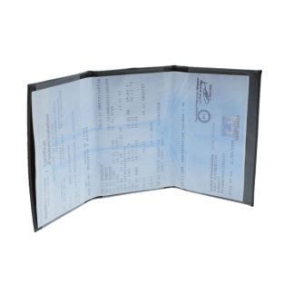 porte carte grise 3 volets personnalisé en pvc