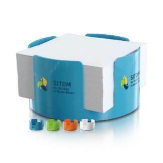 Porte-bloc note cube en plastique polystyrène cristal avec logo - POP BLOC