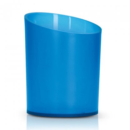 Pot à Crayons En Plastique Polystyrène PEN POT Bleu Translucide