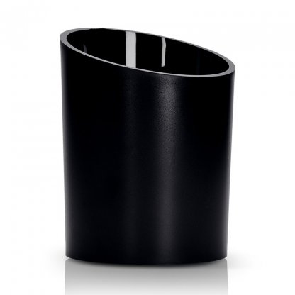 Pot à Crayons En Plastique Polystyrène PEN POT Noir Opaque De Coté