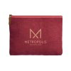 Trousse De Voyage Ou Cosmétique En Jute Lavée ANYDAYS Rouge Avec Marquage