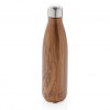 Bouteille En Acier Inoxydable 500ml BOISIA Bois Foncé Bouteille En Acier Inoxydable 500ml BOISIA Bois Foncé