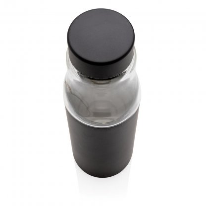 Bouteille En Acier Inoxydable Et En Verre 500ml VANAX Bouchon Noir