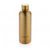 Bouteille Isotherme En Acier Inoxydable Recyclé 500ml BIMPAC Doré Avec Marquage Bouteille Isotherme En Acier Inoxydable Recyclé 500ml BIMPAC Doré Avec Marquage