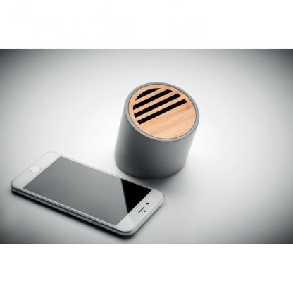 Enceinte Bluetooth En Ciment Calcaire Et Bambou VIANA SOUND Avec Téléphone