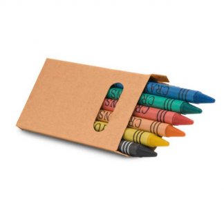 6 petits crayons de cire publicitaire - COLOR CIRE