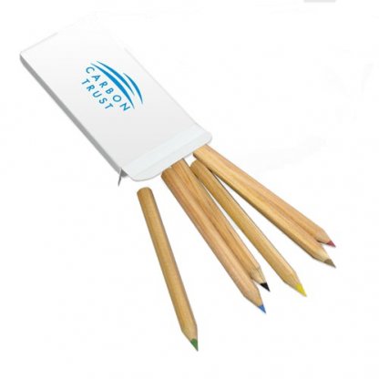 6 Petits Crayons De Couleur Publicitaire En Bois Certifié PENCIL PACK