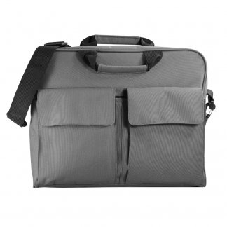 Besace business personnalisable en bouteilles plastiques recyclées - Gris - PARADIS