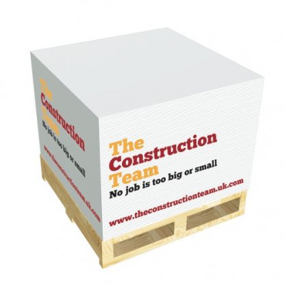 Bloc Cube Palette Publicitaire En Papier Recyclé Carré Construction PALETMATE