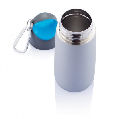 Bouteille Avec Mousqueton En Acier Inoxydable Publicitaire 350ml Ouverte BOPP MINI