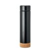Bouteille Isotherme Avec Infuseur à Thé En Acier Inoxydable Et Liège 450ml POLE CORK Noir