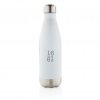 Bouteille Isotherme Personnalisée En Acier Inoxydable 500ml Blanc Avec Logo ISOLAIR