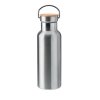 Bouteille Isotherme Promotionnelle De 500ml En Inox Et Bambou Argent HELSINKI