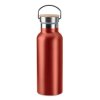 Bouteille Isotherme Promotionnelle De 500ml En Inox Et Bambou Rouge HELSINKI