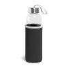 Bouteille Promotionnelle En Verre Avec Housse En Soft Shell 520ml Noir RAISE