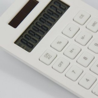 Calculatrice de poche publicitaire en amidon de maïs - blanc - MINISOLARCORN