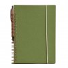 Carnet A4 à A6 Publicitaire Avec élastique En Carton Recyclé Vert ECOELAST