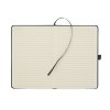 Carnet A5 Couverture Rigide En PET Recyclé CORDI NOTE Noir Ouvert