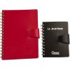 Carnet A5 Ou A6 Promotionnel En Cuir Recyclé Rouge Et Noir TRICARNET