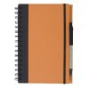 Carnet A5 Publicitaire + Stylo En Carton Recyclé Orange HORIZON