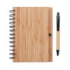 Carnet A5 + Stylo Personnalisable En Bambou Ouvert BAMBLOC Carnet A5 + Stylo Personnalisable En Bambou Ouvert BAMBLOC