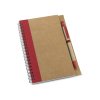 Carnet A5 + Stylo Promotionnel En Carton Naturel Rouge CRAFT