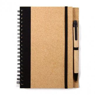 Carnet A5 + stylo publicitaire en carton recyclé - HAN