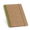 Carnet A6 Publicitaire En Carton Naturel Vert Anis POCKET SPIRALE
