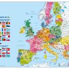 Carte En Papier Certifié 66x84,5cm L'EUROPE POLITIQUE
