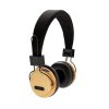Casque Audio Publicitaire Sans Fil En Bambou ROUND SOUND