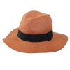 Chapeau Personnalisable Ajustable En Paille De Papier Terracotta FEDORA