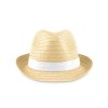 Chapeau Personnalisable En Paille De Papier Blanc BOOGIE Chapeau Personnalisable En Paille De Papier Blanc BOOGIE