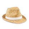 Chapeau Promotionnel En Paille Naturelle Blanc MONTEVIDEO Chapeau Promotionnel En Paille Naturelle Blanc MONTEVIDEO