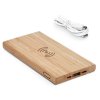 Chargeur Nomade Promotionnelle Avec Fonction Induction En Bambou 5000mAh Set FITCH Chargeur Nomade Promotionnelle Avec Fonction Induction En Bambou 5000mAh Set FITCH
