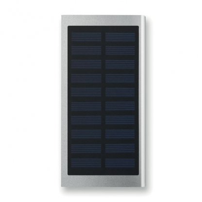 Chargeur Solaire Publicitaire En Aluminium 8000mAh Métal SOLAR POWERFLAT