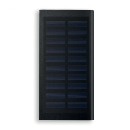 Chargeur Solaire Publicitaire En Aluminium 8000mAh Noir SOLAR POWERFLAT