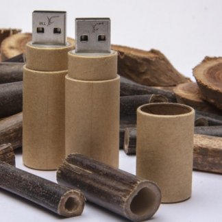 Clé USB cylindre promotionnelle en papier recyclé - En situation - PAPER ROLL