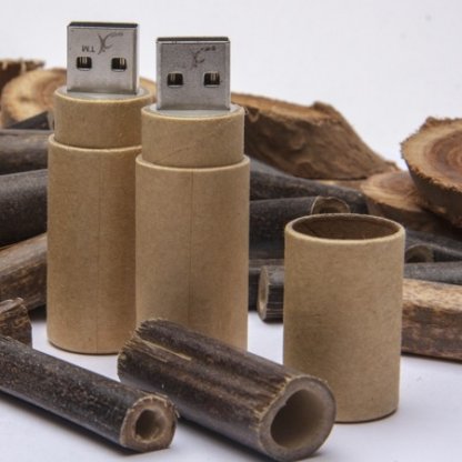 Clé USB Cylindre Promotionnelle En Papier Recyclé En Situation PAPER ROLL