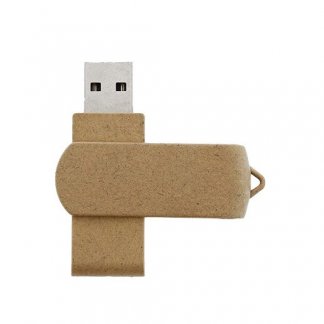 Clé USB publicitaire pivotante en fibres végétales - VGFULL