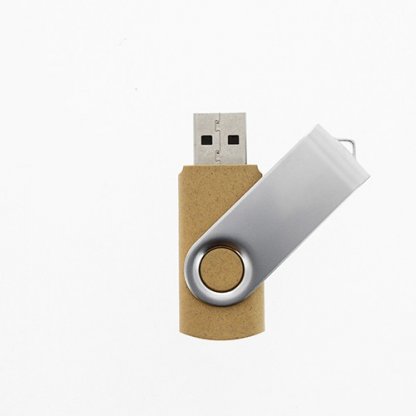 Clé USB Publicitaire Pivotante En Fibres Végétales + Métal Ouverte VGMETTLE