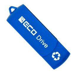 Clé USB Publicitaire Pivotante En Plastique Recyclé Bleu ECO