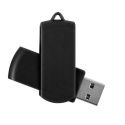 Clé USB Publicitaire Pivotante En Plastique Recyclé Noir Ouverte ECO