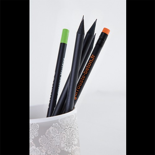 Crayon bois Fluo prestige black - 17,6 cm