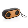 Double Enceinte Bluetooth Publicitaire En Bambou Et Tissu écologique BAMBOO XD
