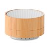 Enceinte Bluetooth Personnalisée En Bambou Blanc LIGHTSONG Enceinte Bluetooth Personnalisée En Bambou Blanc LIGHTSONG