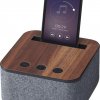 Enceinte Bluetooth Publicitaire En Bois Et Tissu Smartphone BOITISSU