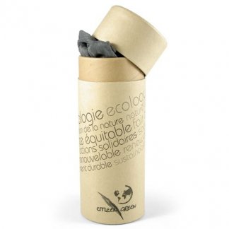 Foulard à franges publicitaire en bambou dans boîte en carton recyclé - gris - MADRAS