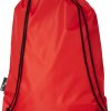 Gym Bag Publictaire En Bouteilles Plastiques Recyclées 110g 33 X 44 Cm Rouge ORIOLE