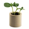Kit De Plantation Personnalisable Dans Pot En Bois Rond Fleurs POT ROND BOIS
